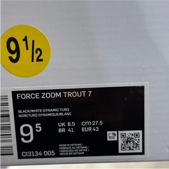 Nike Baseball Cleat Mike Trout Black White
Men Force Zoom 7 Pro size 9.5 - Picture 4 of 11